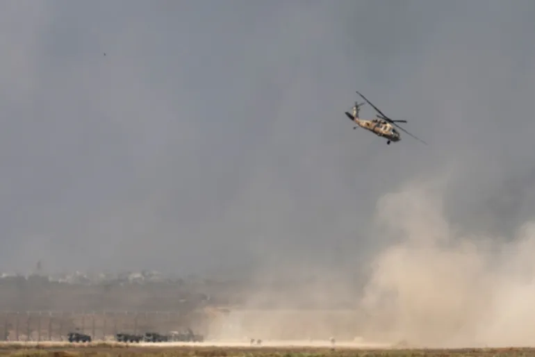 Israeli military helicopter comes under surface-to-air missile attack in Rafah