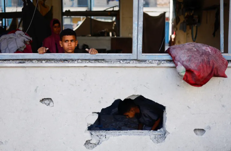 ‘Collateral damage’ – Palestinian school hit as Israeli air strikes pound Khan Younis