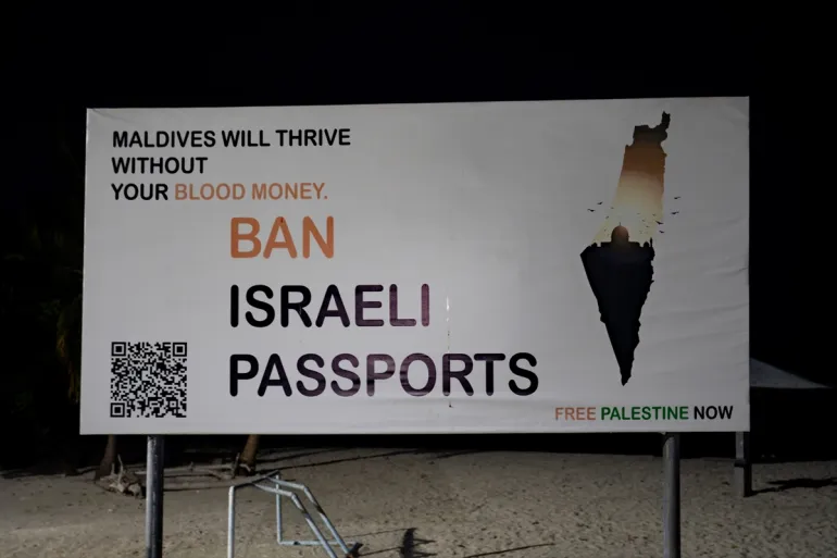 Pro-Palestine support on show in the Maldives
