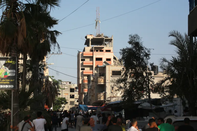 Photographs capture moment Israeli attack hits Bureij refugee camp