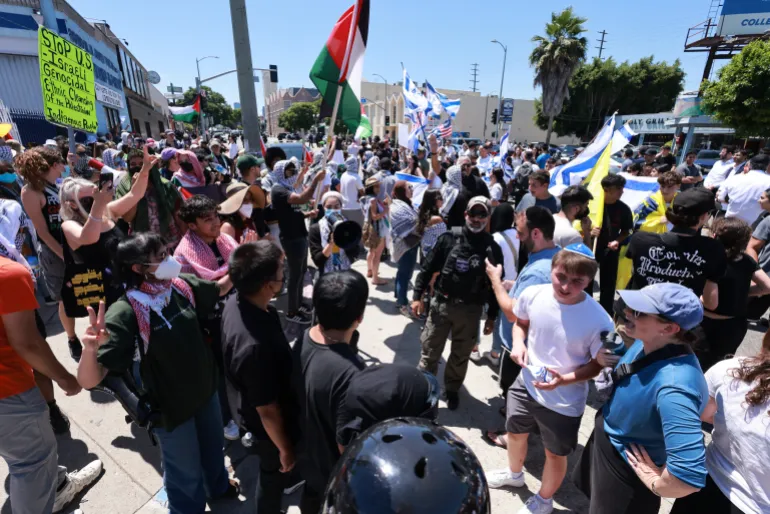 Israeli land sales event in Los Angeles draws protests