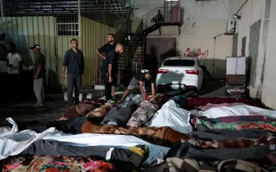 Video shows aftermath of Israeli strike on shelter for displaced people in Nuseirat camp