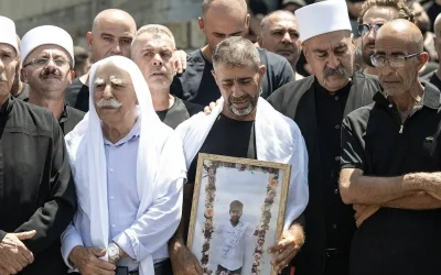Druze protest Israel ministers’ presence at funeral after Golan attack