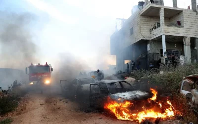Palestinian farmland in occupied West Bank set on fire by illegal Israeli settlers