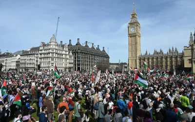 ‘Stop arming Israel’: Thousands march in London in solidarity with Gaza