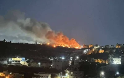 Over 100 illegal Israeli settlers set fire to West Bank town
