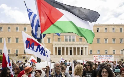 Greece: May Day protesters condemn Gaza war