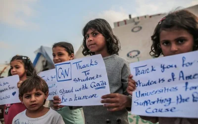 Pro-Palestine protests at US universities reach UK shores across Atlantic