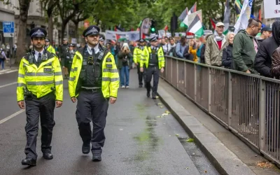 UK police arrest 5 during pro-Palestinian rally in London