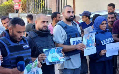 Reporters Without Borders stages protests in 10 countries to honour journalists killed in Gaza