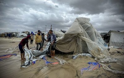 PHOTOS: Rainstorm devastates Khan Younis displacement camp