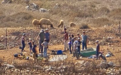 Jewish settlers attack Umm Safa in the occupied West Bank